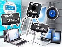 Diodes Incorporated 的 AP738x 寬廣輸入電壓微功率 LDO 穩壓器的圖片