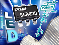 Image of Diodes' BCR401U, BCR402U, and BCR405U LED Drivers