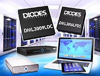 Image of Diodes' DML3006LFDS and DML3009LDC High Current Power Delivery Load Switches