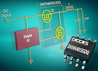Image of Diodes' DMNH4015SSDQ and DMTH6016LSDQ Dual MOSFETs