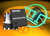 Image of Diodes' DMTH4004SPSQ and DMTH4005SPSQ MOSFETs