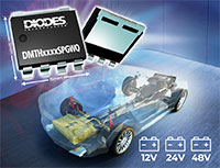 Image of Diodes DMTHxxxxSPGWQ 100 V PowerDI®8080 Automotive MOSFET