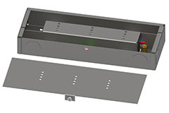 Image of ERP Power's JVLM Series Constant Voltage LED Drivers in a Junction Box