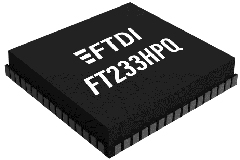 Image of FTDI's FT233HPQ USB Bridge