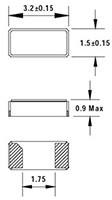 Image of Fox Electronics' K135 Tuning Fork Diagram