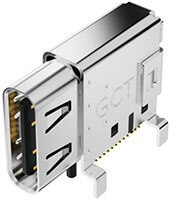 Image of GCT's Flag Type USB Type-C® Receptacle for USB 3.2 Gen2 Applications