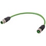 Image of HARTING M12 Hybrid Y-Code Overmolded Cable Assemblies