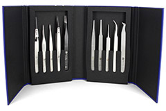 Image of Ideal-tek's 7-Piece and 10-Piece Tweezer Sets