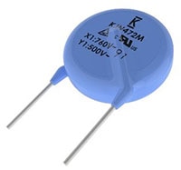 KEMET Safety-Rated Industrial-Grade Disc Capacitors – C700 Series Image of KEMET Safety-Rated Industrial-Grade Disc Capacitors – C700 Series