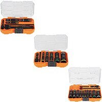 Image of Klein Tools' Impact-Rated, Heavy-Duty, Deep-Well Flip Socket Sets