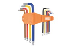 Image of Klein Tools Powder Coated Long Ball-End Hex Key Sets
