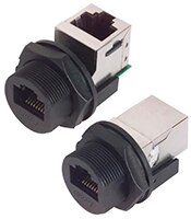 L-com WPRJ 系列 IP67 面板安装 Cat5e 耦合器图片