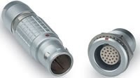 LEMO 的 0B 系列室內推拉式多極連接器圖片