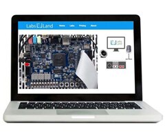 Visualization of the LabsLand remote hardware running on a laptop