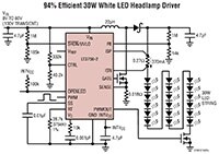 Image of Analog Devices' LT3756/LT3756-1 LED Controller