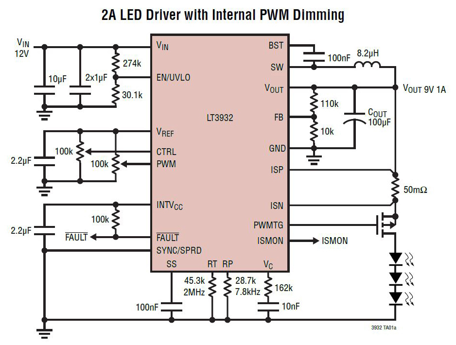 Led Driver Analog Control LT3932 LED Driver - Analog Devices | DigiKey