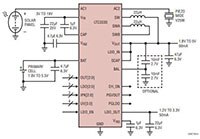 Image des convertisseurs abaisseurs-élévateurs avec récupération d'énergie LTC3330 de Analog Devices