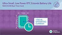 Image of Analog Devices MAX31341B nanoPower Real-Time Clock (RTC)