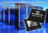 采用同步集成驱动器的 Microchip MCP19123 功率模拟控制器的图片