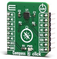 MikroElektronika 的 Compass 3 Click 磁传感器图片