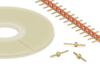 Image des supports de broches amovibles extraplats de Mill-Max pour bornes et broches mâles de carte à circuit imprimé
