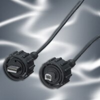Industrial USB Type A and B Plugs and Receptacles