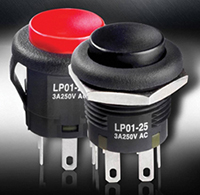 NKK Switches' LP01 Series Pushbutton Switches