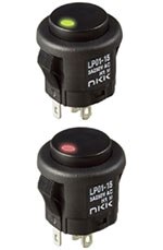 Image of NKK Switches' LP01 Series, Super-Bright, Spot-Illuminated Pushbutton Switches