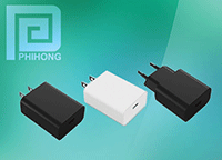 Image of Phihong's AQ15 Series of 15 W USB Type-C Adapters
