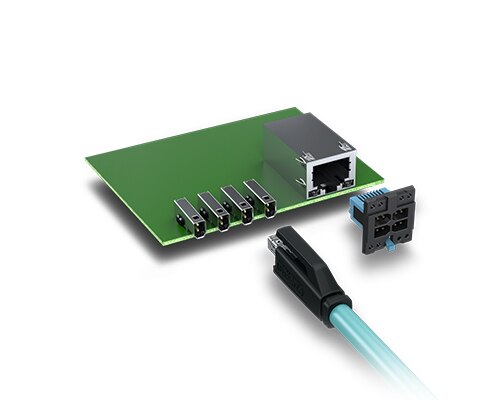 PCB 上的单对以太网连接器