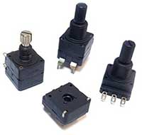Abbildung: Drehpotentiometer der Serie PC-16 von Amphenol Piher Sensing Systems