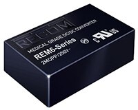 Bild der geregelten DC/DC-Wandler REM3/6/10 von Recom Power mit medizinischer Zulassung