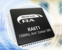 Abbildung: 120-MHz-Arm®-Cortex®-M4-MCUs RA6T1 von Renesas