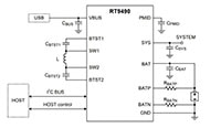 Richtek RT9490 升降压开关电池充电器示意图