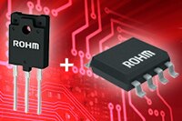 Image du contrôleur quasi résonnant BD768xFJ-LB et du MOSFET SiC de Rohm Semiconductor