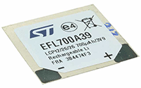 Image of STMicroelectronics' EFL700A39 EnFilm Rechargeable Solid-State Lithium Thin-Film Battery