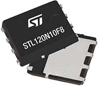 「STMicroelectronicsのSTL12N10F8 STripFET™ F8パワーMOSFET」の画像