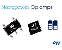 Image of STMicroelectronics' TSU Nanopower Op Amps