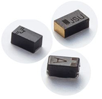 Imagen de los capacitores de tantalio de Samsung