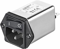Imagen del PEM IEC C14 de alto rendimiento de la serie FN9262/FN9266 de Schaffner con portafusibles o interruptor