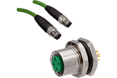 Image of Stewart Connectors' M12 D-Code Connectors and Cable Assemblies