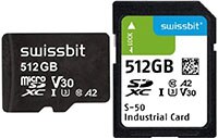 Image of Swissbit S-50/56 and S-50u/56u Series Industrial SD Memory Card