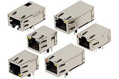Image of TE Connectivity AMP Connectors Magnetic Modular Jacks