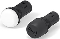 Abbildung: LED-Anzeigeleuchte und Summer von TE Connectivity ALCOSWITCH
