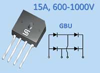 Taiwan Semiconductor GBU150x 系列整流器的图片