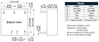 Traco Power 的 THL 15WI 系列圖形和引腳分佈表