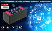 TRACO Power 的 TMPS 15 系列 AC/DC 電源供應器圖片