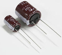 Image of Chemi-Con's KXF Series Aluminum Electrolytic Capacitors