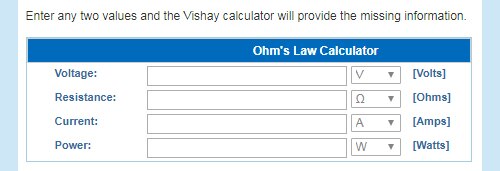 Vishey 的歐姆定律計算器圖片