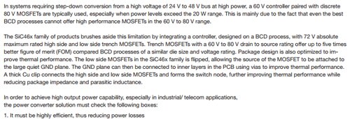High Output Power Capability of the SiC46x Family